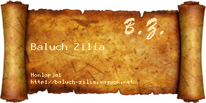 Baluch Zilia névjegykártya